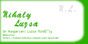 mihaly luzsa business card